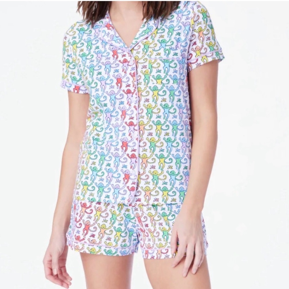 Roller Rabbit Disco Monkey Polo PJ Set